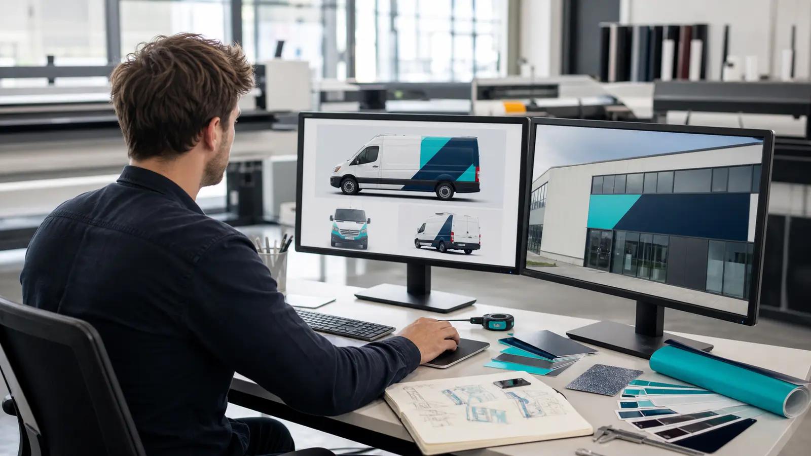 Signmaker werkt een AI-concept voor autobelettering en gevelreclame uit