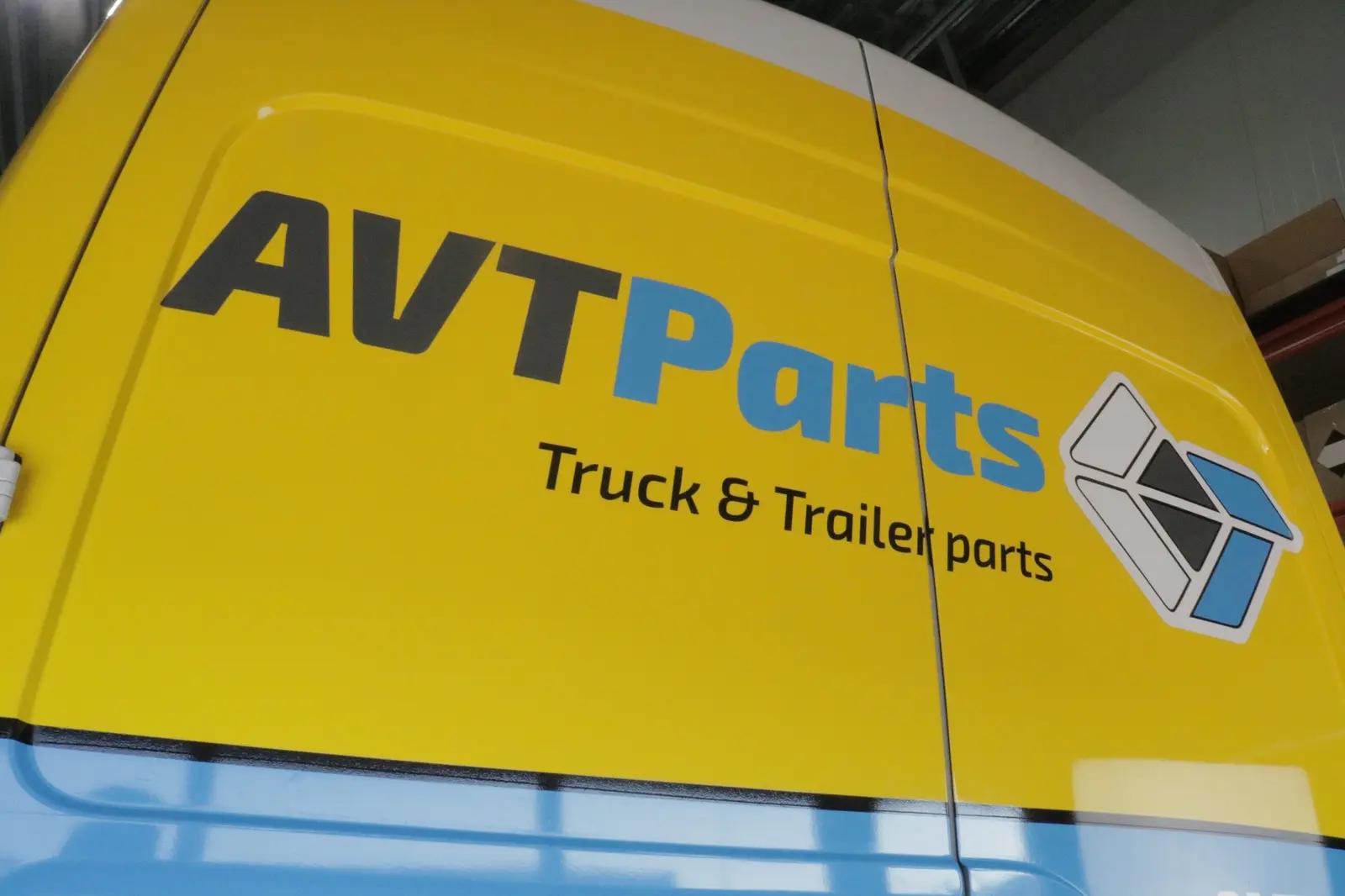 AVT Parts logo on the yellow side panel