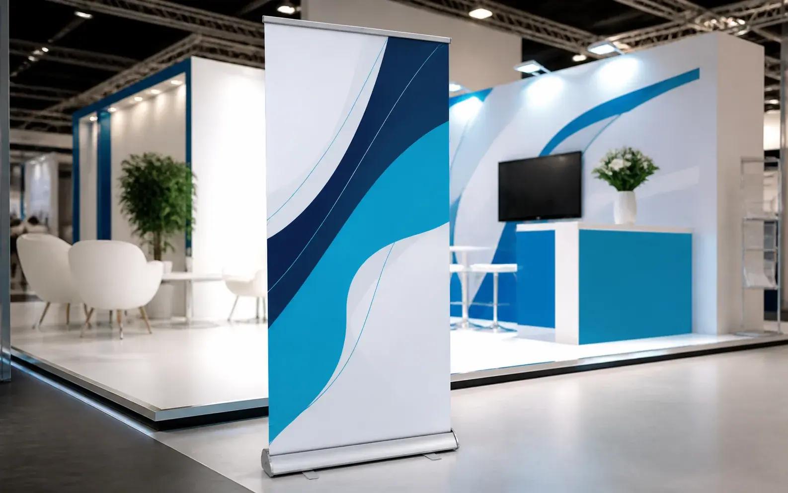 Roll-up banner voor een professionele beursstand