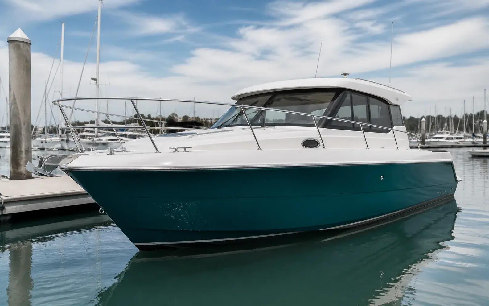 Motorboot met volledig gewrapte onderromp
