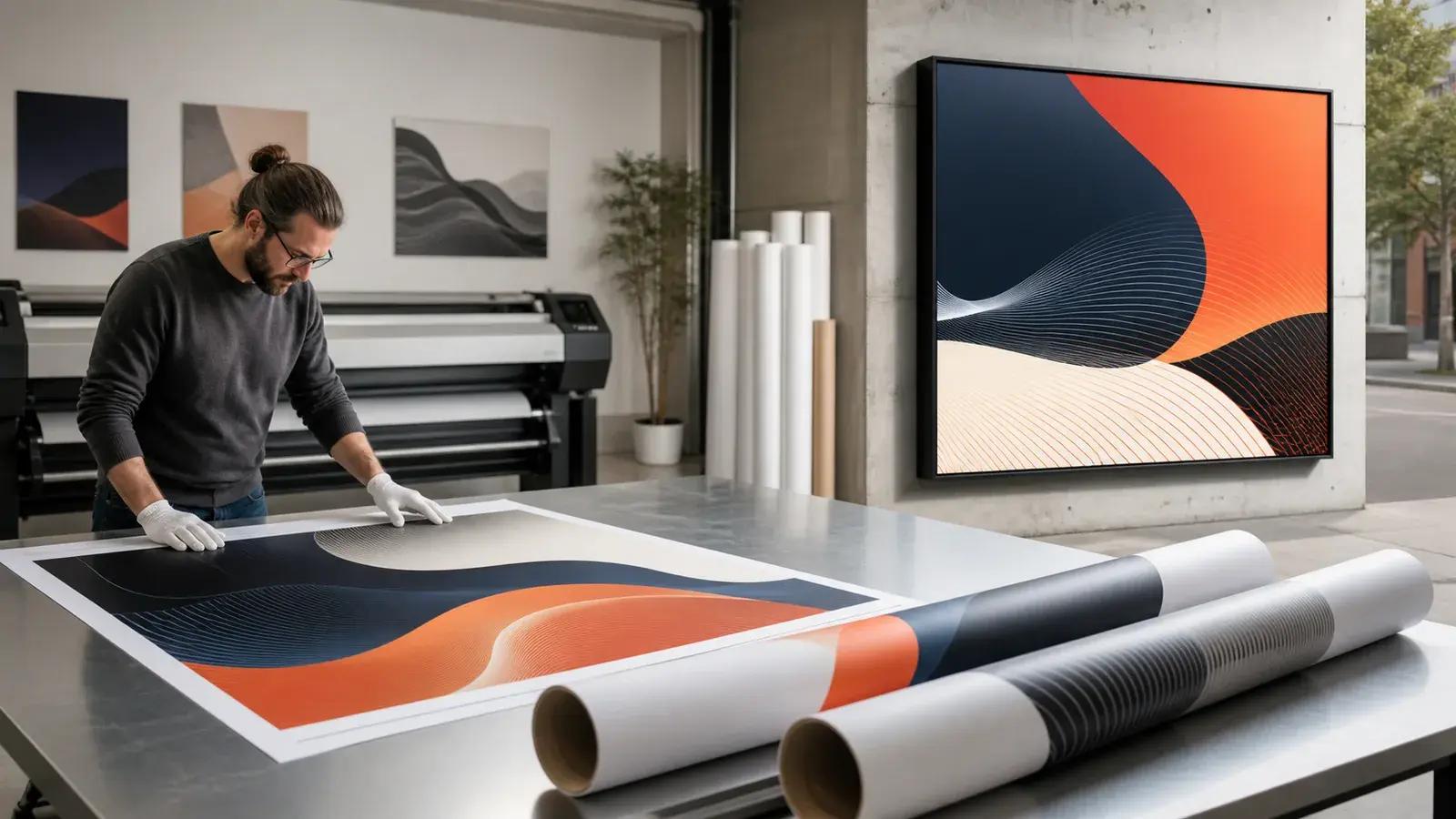 Productie en presentatie van grootformaat posters