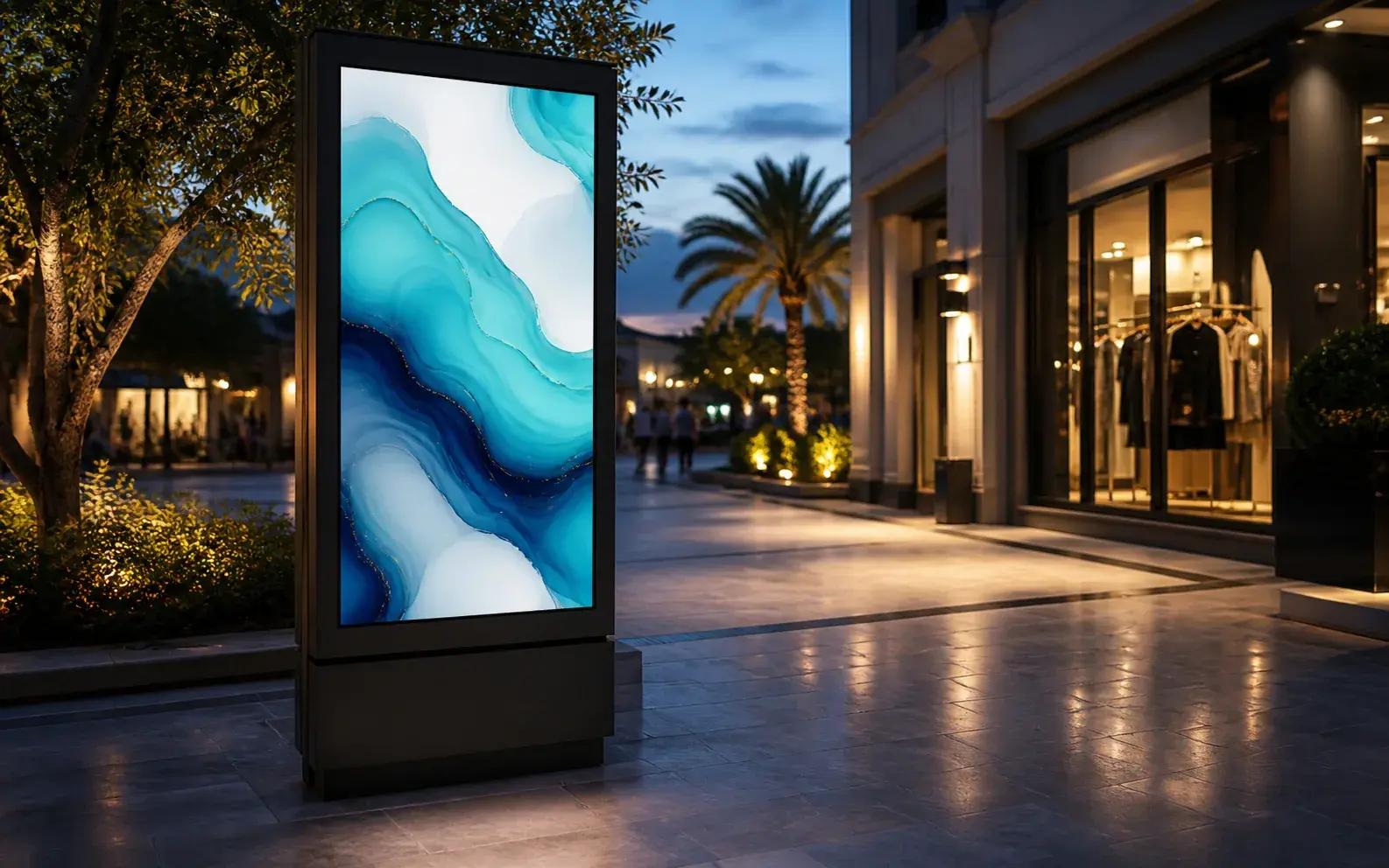 Digitale reclamezuil met staand LED-scherm