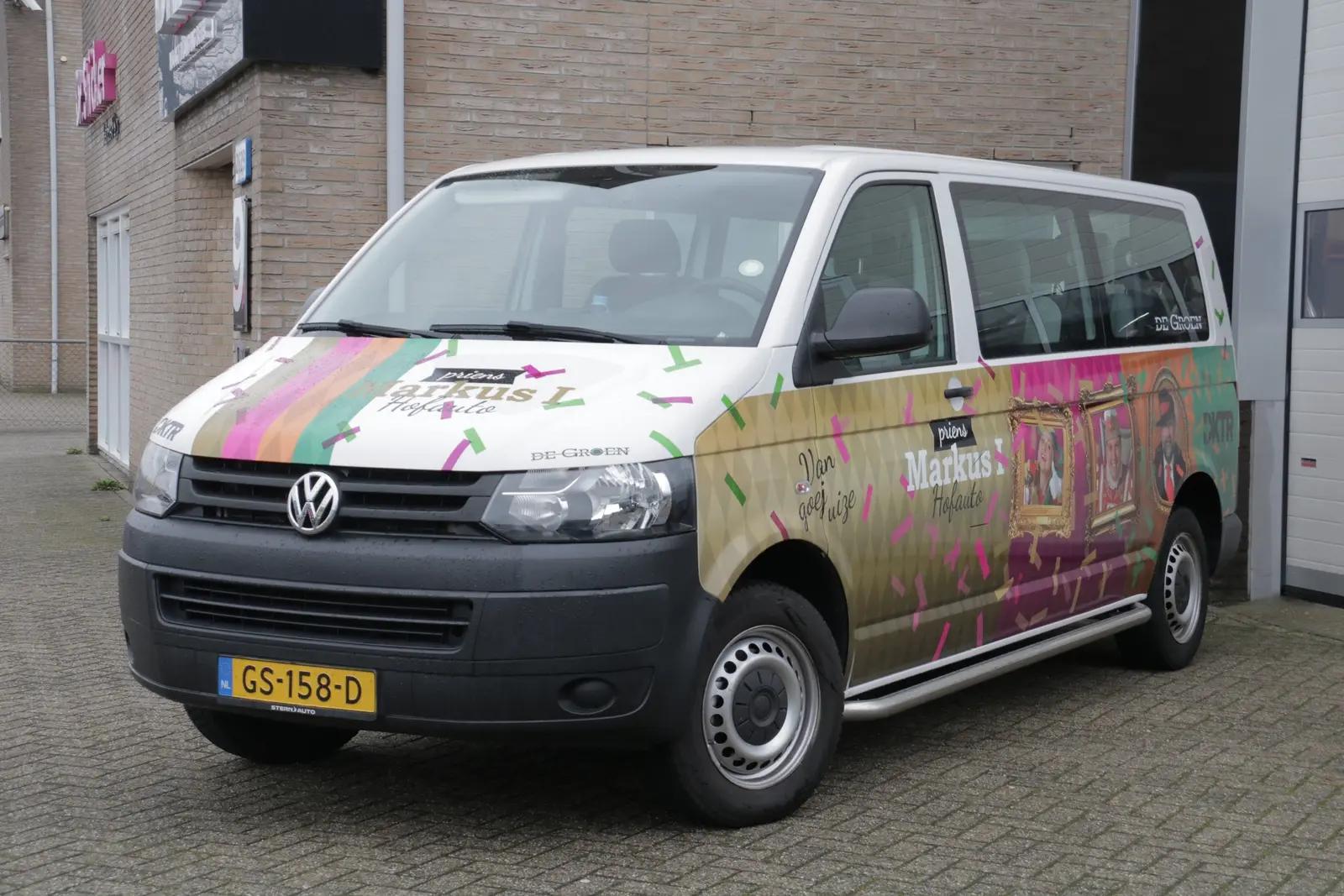 Volkswagen Transporter with colourful carnival graphics for De Groen